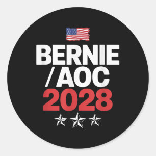 Adesivo Bernie Sanders E Aoc 2028 Para A Campanha Presiden