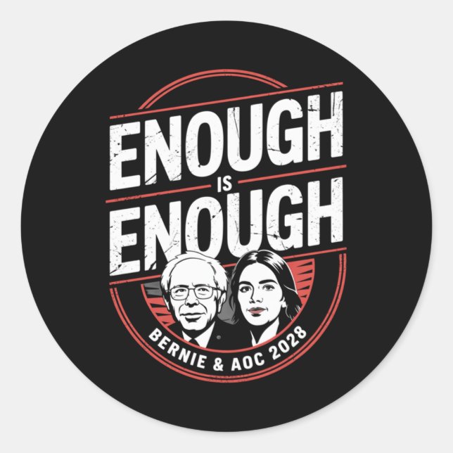 Adesivo Bernie Sanders E Aoc 2028 Para A Campanha Presiden (Frente)