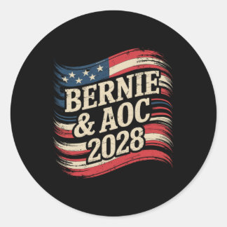 Adesivo Bernie Sanders E Aoc 2028 Para A Campanha Presiden