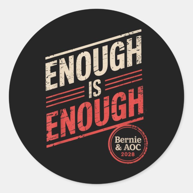 Adesivo Bernie Sanders E Aoc 2028 Para A Campanha Presiden (Frente)