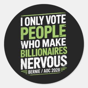 Adesivo Bernie Sanders E Aoc 2028 Para A Campanha Presiden