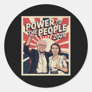 Adesivo Bernie Sanders E Aoc Campanha Presidencial 2028