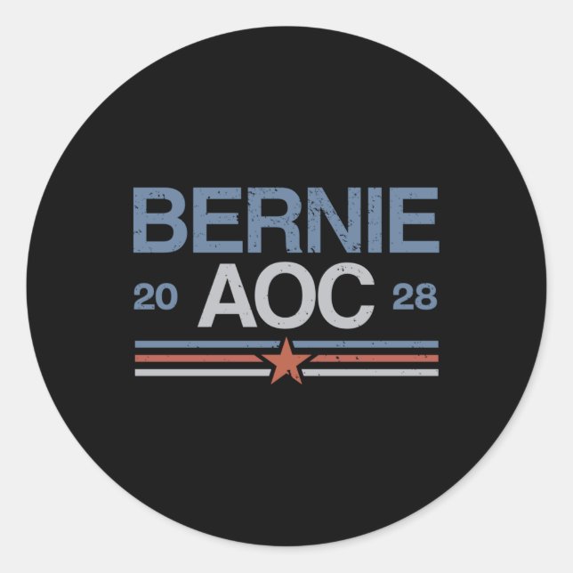 Adesivo Bernie Sanders E Aoc Long Sleeve (Frente)