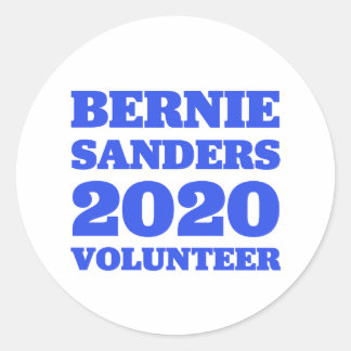 Adesivo Bernie Sanders Volunteer 1,5 in Circle Stickers