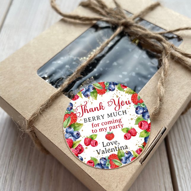 Adesivo Berries Coloridos Obrigado Berry Muito Aniversário (Criador carregado)