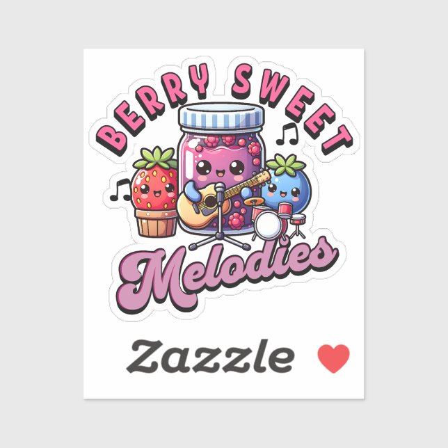 Adesivo Berries Cons Jamming Melodias Doces (Folha)