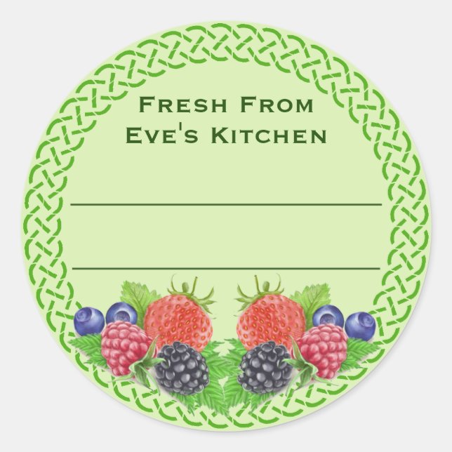 Adesivo Berries mistos com latas redondas celtas (Frente)