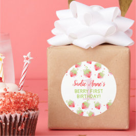 Adesivo Berries Red Berry Sweet Strawberry Aniversário