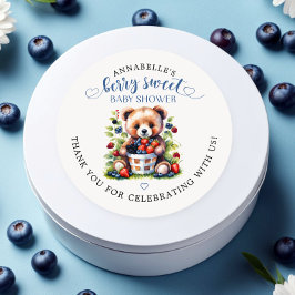 Adesivo Berries Selvagens e Urso de Teddy, Chá de fraldas 