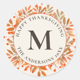 Adesivo Berries vermelhos e queda deixa monograma marfim