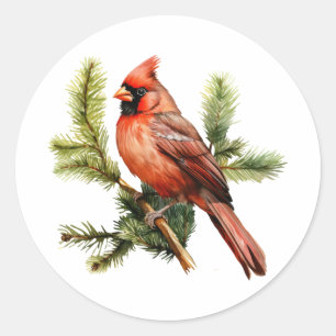 Adesivo Berries vermelhos vibrantes com folhas verdes esma