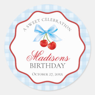 Adesivo Berry Blue Coquette Arco Birthday Seal