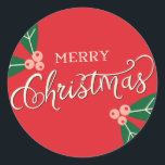 Adesivo Berry Felry Christmas Gift Tag Sticker<br><div class="desc">Nossos adesivos personalizados modernos e quic podem ser usados como selos de envelopes,  etiquetas de presentes,  adesivos de favoritos,  etiquetas de itens e muito mais. As possibilidades são infinitas,  por isso,  prossiga e as utilize de forma criativa. Disponível em outras cores. As cores personalizadas também estão disponíveis mediante solicitação.</div>