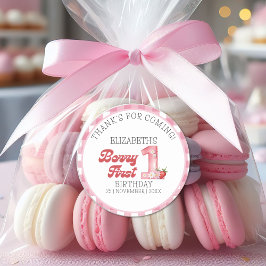 Adesivo "Berry First Birthday Strawberry Birthday Theme