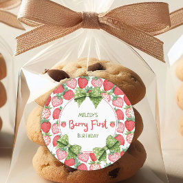 Adesivo Berry First Birthday Strawberry Party