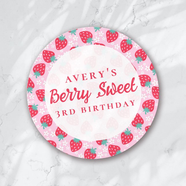 Adesivo Berry FirSweetst Birthday Strawberry Daisy (Criador carregado)
