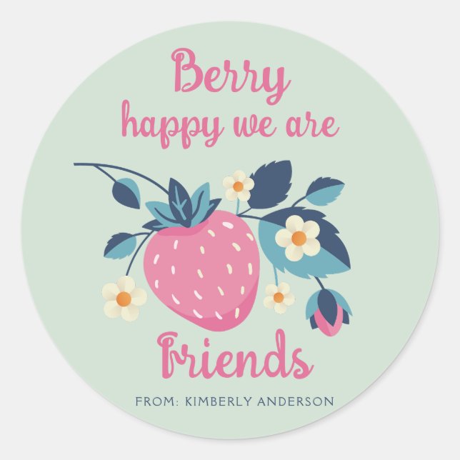 Adesivo Berry Happy Strawberry (Frente)