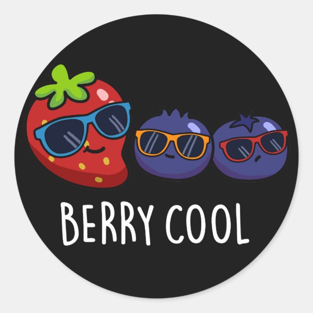 Adesivo Berry Legal Funny Strawberry Blueberry Dark BG (Frente)