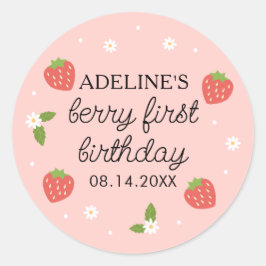 Adesivo Berry primeiro aniversario Strawberry