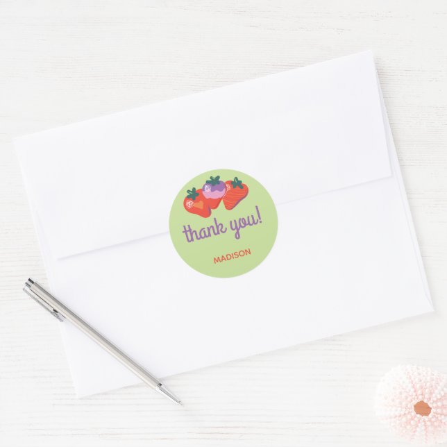 Adesivo Berry Special Strawberry Aniversário - Kiwi (Envelope)