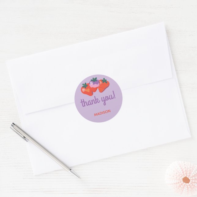 Adesivo Berry Special Strawberry Birthday - ameixa (Envelope)