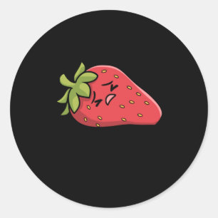 Adesivo Berry Stress! Engraçado Saúde Mental Starwberry St