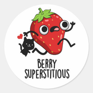 Adesivo Berry Superstitious Funny Fruta Pun