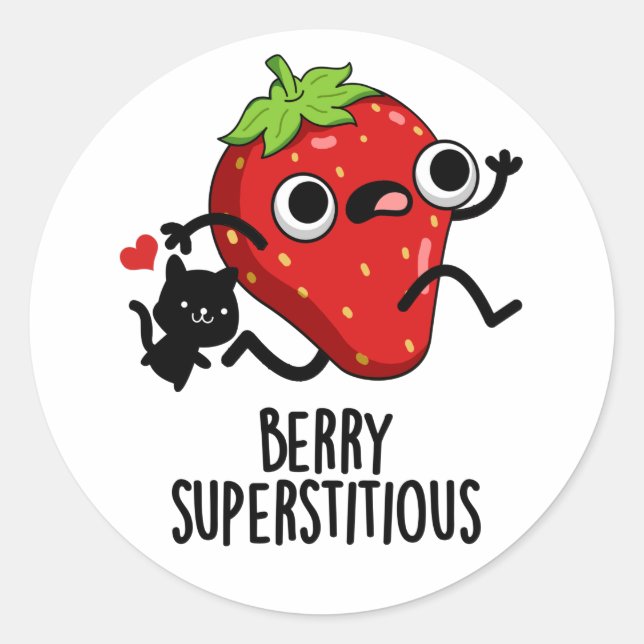 Adesivo Berry Superstitious Funny Fruta Pun (Frente)