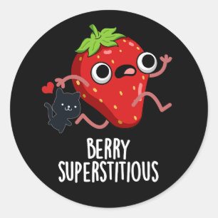 Adesivo Berry Superstitious Funny Fruta Pun Dark BG