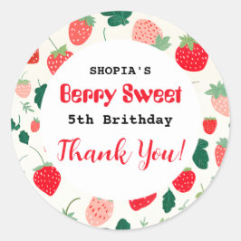 Adesivo Berry Sweet Birthday Convite