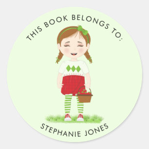 Adesivo Berry Sweet Birthday Este Livro Pertence