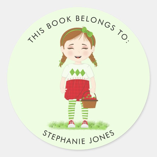 Adesivo Berry Sweet Birthday Este Livro Pertence (Frente)