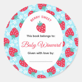 Adesivo Berry Sweet Blue Strawberry Baby Shower