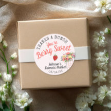Berry Sweet Farmers Market Baby Girl Shower Thanks