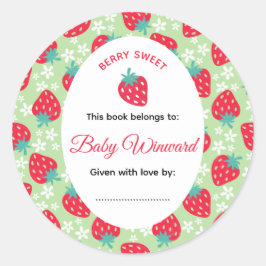 Adesivo Berry Sweet Green Strawberry Baby Shower