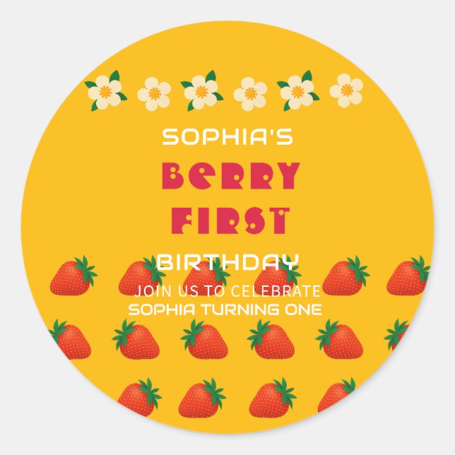 Adesivo Berry Sweet Party (Frente)