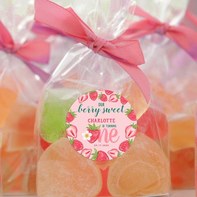 Adesivo Berry Sweet Strawberry Baby Party (Criador carregado)