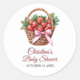 Adesivo Berry Sweet Strawberry Baby Shower