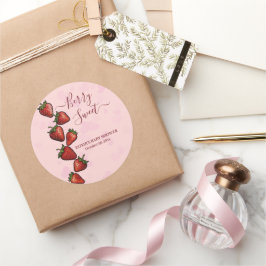 Adesivo Berry Sweet Strawberry Heart Chá de fraldas