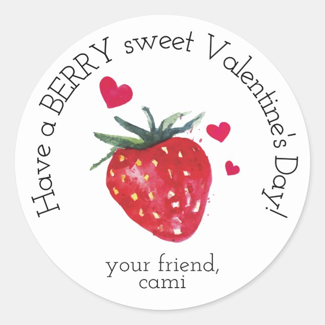 Adesivo Berry Sweet Strawberry Namorados Sticker (Frente)