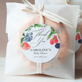 Adesivo Berry Sweet Watercolor Berry Chá de fraldas Favor