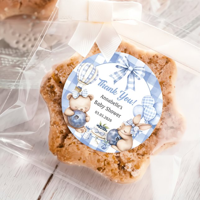 Adesivo Berry Sweet Watercolor Blueberry Baby Shower (Criador carregado)