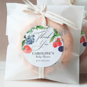 Adesivo Berry Sweet Watercolor Chá de fraldas