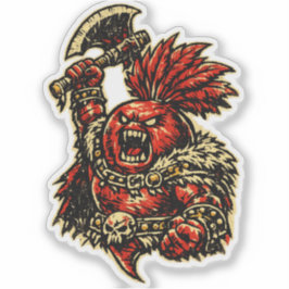 Adesivo Berserker de Beterraba — Guerreiro Engraçado de Ve