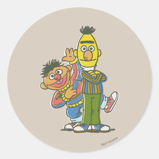 Adesivo Bert e Ernie Estilo Clássico (Frente)