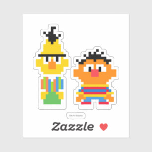 Adesivo Bert e Ernie Pixel Art