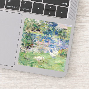 Adesivo Berthe Morisot - Rapariga num Barco com Gansos