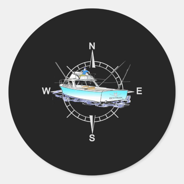 Adesivo Bertram 31 Impresso Na Parte Traseira (Frente)