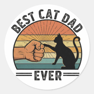 Adesivo Best Cat Dad Ever Funny Cat Lover Sticker
