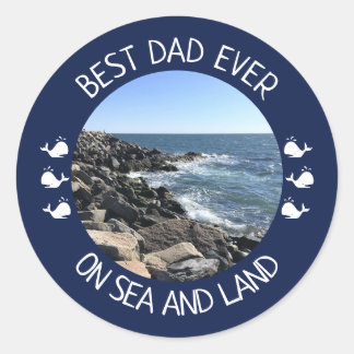 Adesivo Best Dad Ever Blue Ocean Photo